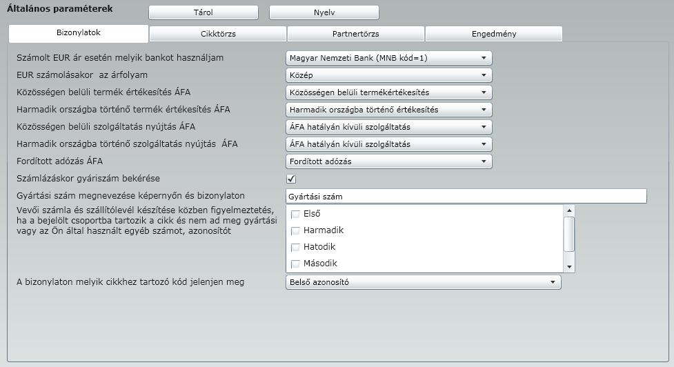 ekalmar altalanos parameterek